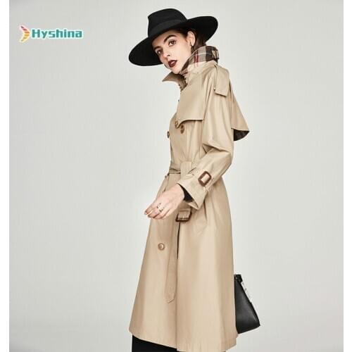 Womens Trench Coat New Leisure Double Breasted Chameleon Coat