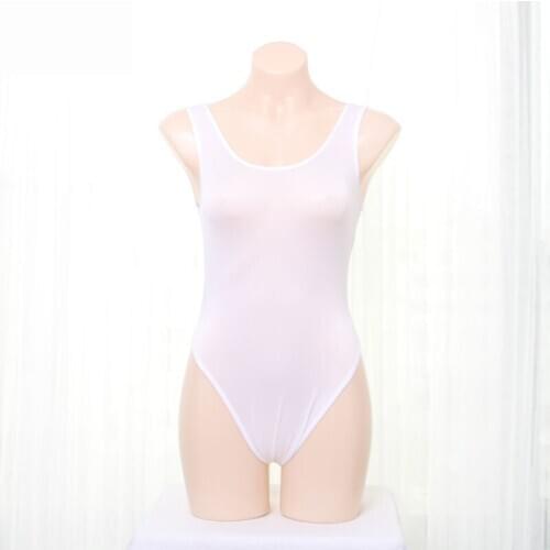 Sukumizu Summer Black Bodysuit Women Casual Comfort Scoop Neck One Piece Swimsuit Jumpsuit Body Femme Transparent Swimwear