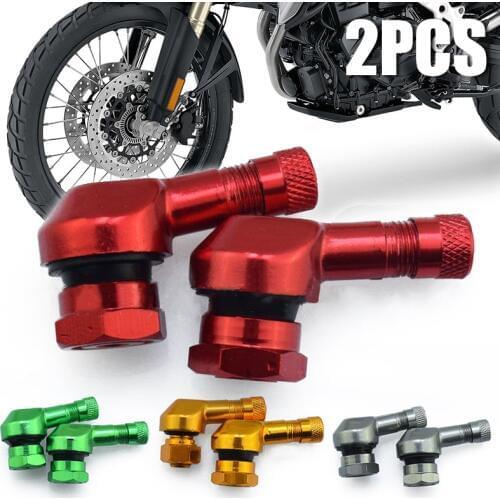 1Pair 11.3mm/0.4" Universal Motorcycle Wheels Valve Stems Caps Tire Valve Stems Cover Cap 90 Degree For Car Scooter Bike