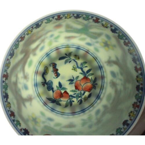 #1 Rare Old Chinese Painted Porcelain bowl,Doucai glaze, Dragon, best Home Decorations&Collection,Free shipping