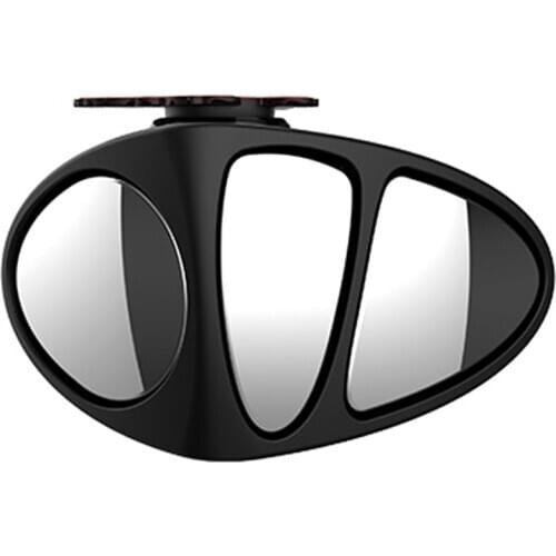 3 in 1 360 Degree Rotation Three Sided Blind Spot Mirror Reversing Parking Auxiliary Blind Spot Convex Mirror