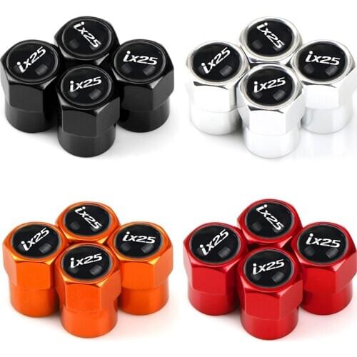 4pcs Colorful Car metal alloy tire dust cap wheel tire valve Caps cover for Hyundai IX25 Auto Accessories Styling