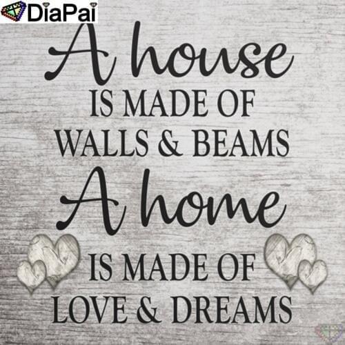 DiaPai 5D DIY Diamond Painting 100% Full Square/Round Drill "Text landscape" Diamond Embroidery Cross Stitch 3D Decor A18511