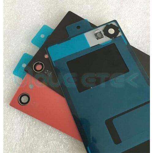 New 4.6 inch For Sony Xperia Z5 Compact Back Glass Battery Door Housing Rear Cover Z5 mini Battery Cover With Sticker