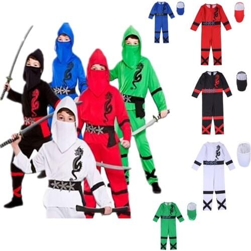 Kids Ninjago Cosplay Costume Boys Clothes Children Halloween Party Dress Up Costume Kids Ninja Cosplay Superhero Jumpsuits Sets