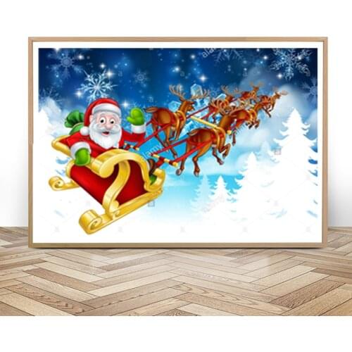 DIY 5D Diamond Painting Halloween With Full Santa Claus Picture By Diamond Mosaic Rhinestones For Craft Christmas Gift For KID
