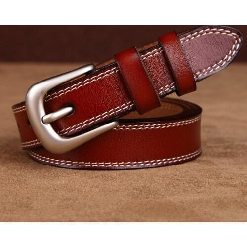 Womens strap genuine leather casual all-match belt Women decoration brief fashion pin belt genuine leather belts ceinture femme