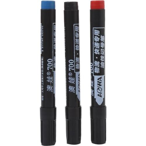 Permanent Paint Marker Pen Oily Waterproof Black Pen for Tyre Markers Quick Drying Signature Pen Stationery Supplies 5pcs