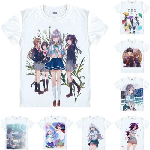 Hitomi Tsukishiro Kohaku Tsukishiro T Shirt Iroduku The World in Colors Men Casual TShirt Premium T-Shirt Short Sleeve Shirts