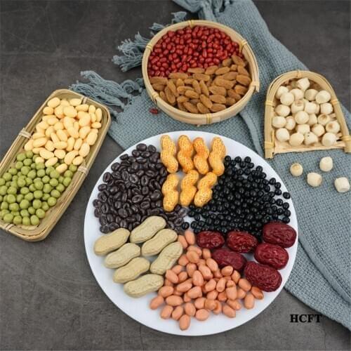 Fake food lotus seed cashew nut raisin wheat rice beans red dates currant peanut corn for store shop decor display props model