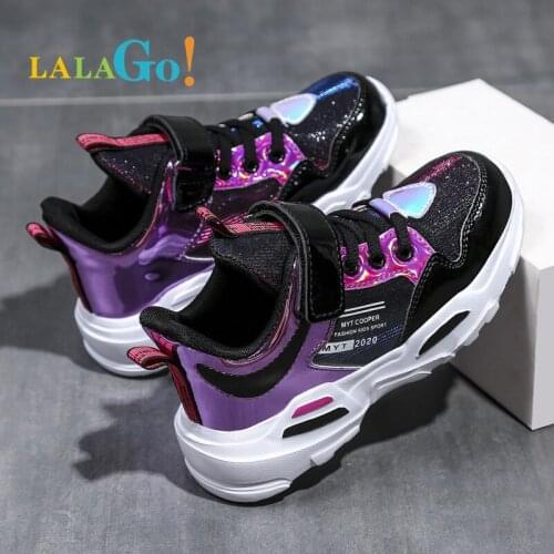 2021 New Arrival Autumn Shiny Children Sports Shoes For Girls Fashion Kids Sneakers Casual Toddler Sports Shoes Spring Tenis