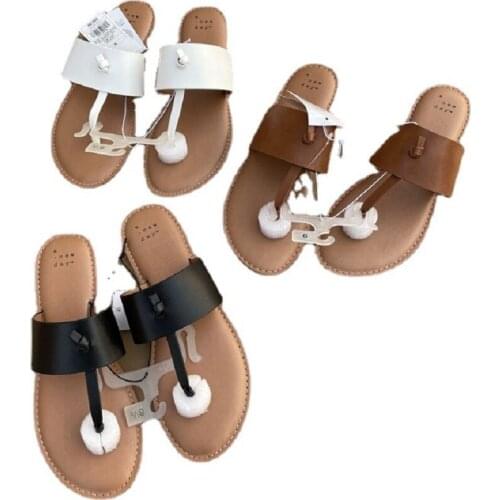 In summer of 2021, the new stylish and simple womens slippers US6-11 women shoes with toe clips are available