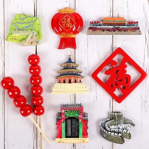 Chinese Characteristics Beijing Magnetic Refrigerator Stickers Travel Gift Great Wall Temple of Heaven Forbidden City