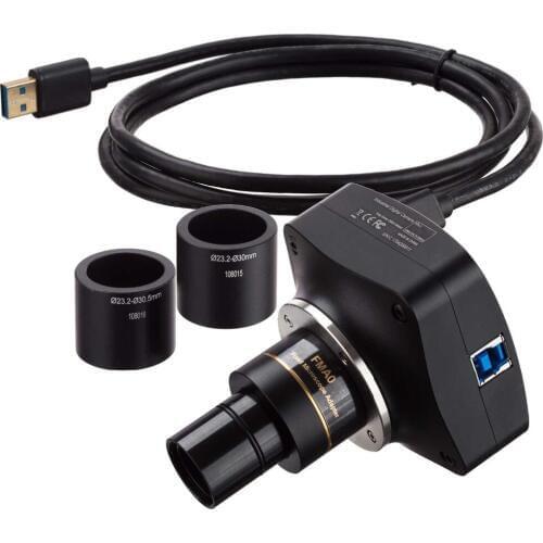 AmScope 12MP USB3.0 BSI C-mount Microscope Camera with Calibration Slide MU1203-BI-CK