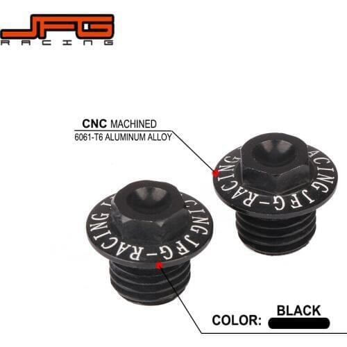 Motorcycle Universal Aluminum 2PCS M8 x 1.25 Mirror Hole Plugs Screw For KTM YAMAHA SUZUKI KAWASAKI HONDA