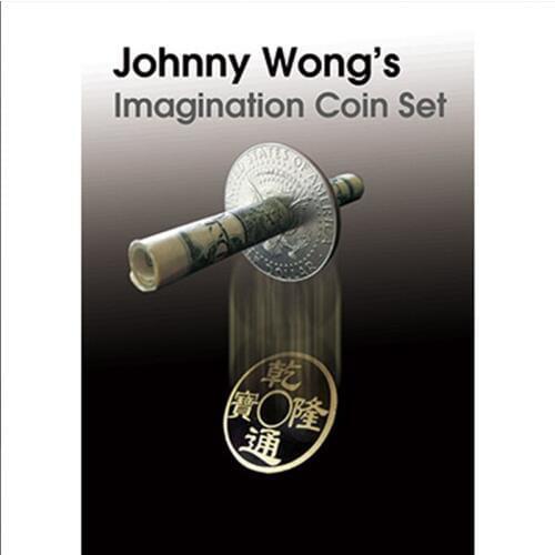 Imagination Coin Set (DVD + Gimmick ) Magic Tricks Penetrate Magia Magician Close Up Illusions Mentalism Few Coin Routines