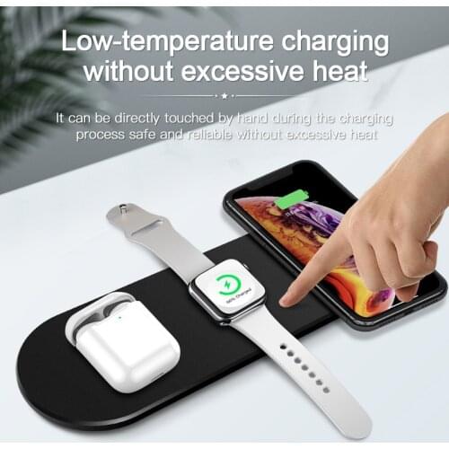 Desktop 20W Qi Wireless Charger 3 in 1 Fast Charging Stand for iPhone 12 Pro Max Samsung Xiaomi USB Fast Phone Charge Pad Docks