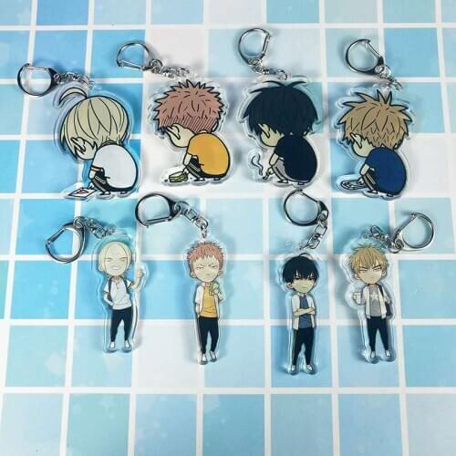 Anime 19 Days Keychain Transparent PVC Arcylic Key Chains Cartoon Figure Old Xian Hetian Jian Yi Pendent Keychain Accessory