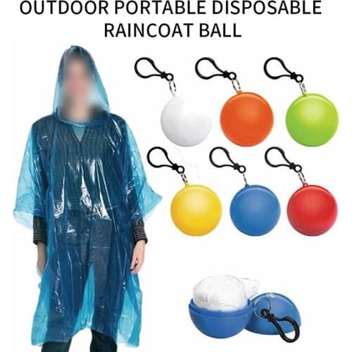 Disposable Rain Ponchos With Ball Storage Box Lightweight Raincoats Rain Gear For Walking Hiking Camping Women Raincoat