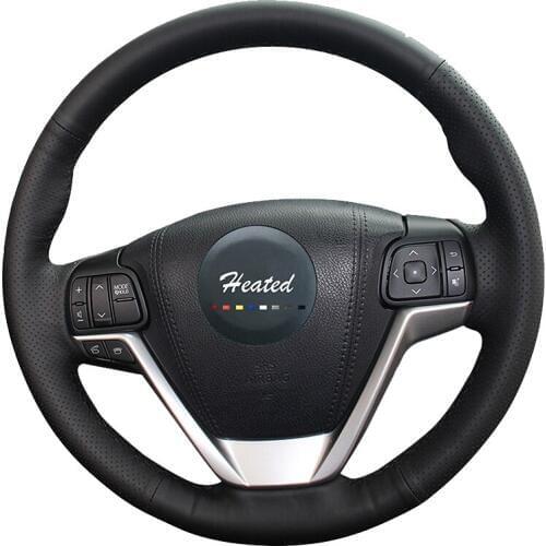 Microfiber leather Car Steering Wheel Cover for Toyota Highlander Harrier Braid on the steering wheel