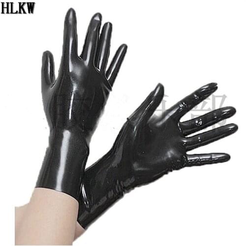 Sexy Latex Nice seamless gloves full cover hands applique fetish frill color customization 100% natural and handmade Hand Gloves