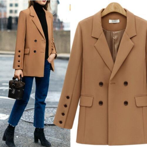 2019 Special Offer Abrigo Mujer Sobretudo Winter Coat Autumn New Loose Coat Joker Easy Long Fund Womens Suit Both Row Buckle