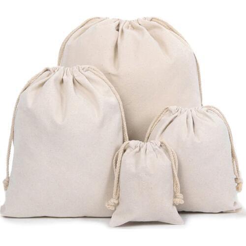 2018 Handmade Cotton Linen Storage Package Bag Drawstring Bag Small Coin Purse Travel Women Small Cloth Bag Christmas Gift pouch