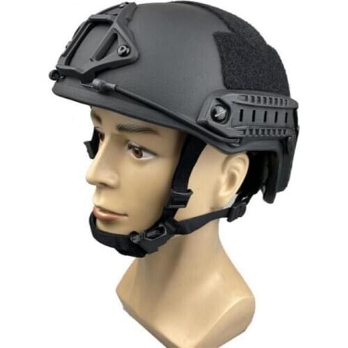 Tactical Bulletproof Helmet Aramid Class 2 Head Black Multifunctional Quick Response Protective Shell Military Fan