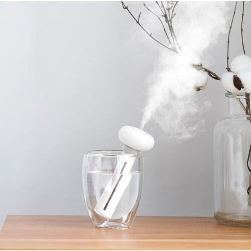 USB Portable Air Humidifier Bottle Aroma Diffuser Silent Mini Humidifier Cool Mist Maker with Colorful Light for Home Office Car