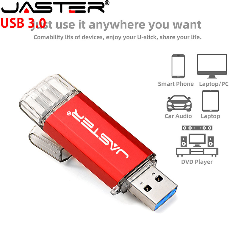 JASTER 4GB to 128GB Classic OTG 3.0 Stick And Flash USB Flash Drive Pendrive for Android for PC