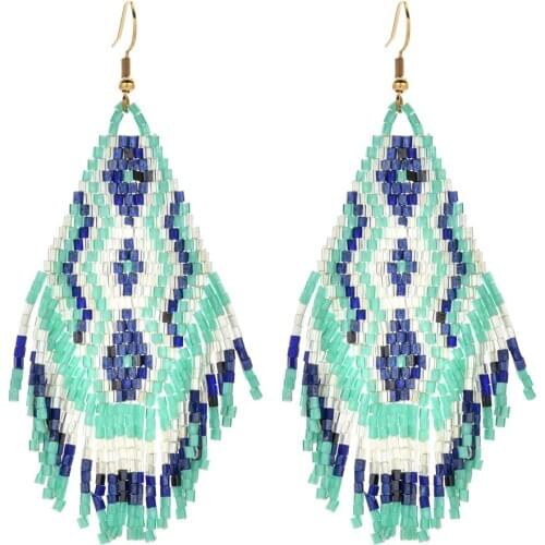 Boho Jewelry Bohemia Chic Miyuki Earrings for Women Jewelry Trendy Handmade Bead Pendientes Jewellery Hanging Earring Accesories