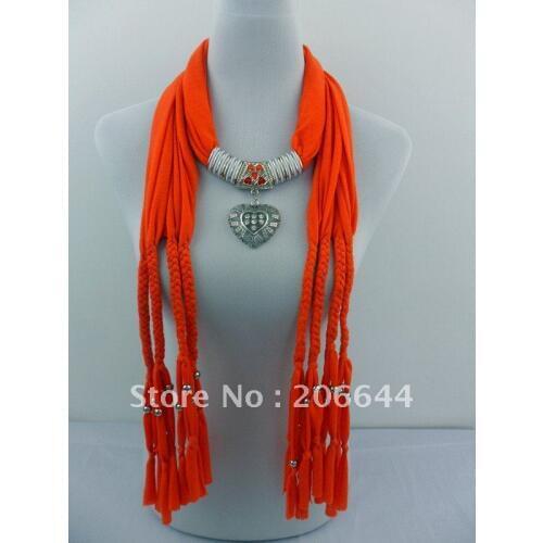 2019 Fashion women scarf shawl pendant scarf Necklace scarves alloy hollow out heart-shaped style free shipping