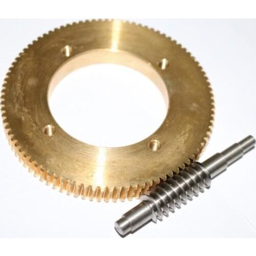 1Set Gear Diameter:93mm 1:90 Ratio 1M 90T Steel Worm Gear Reduction Gear