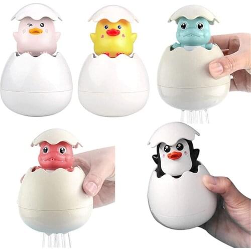 1 Pcs Baby Bathing Toy Kids Cute Duck Penguin Egg Water Spray Sprinkler Bathroom Shower Swimming Water Turtle Toys Kids Gift