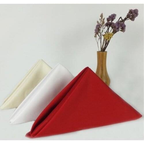 1Pcs Linen Napkins Polyester Diner Handkerchief Hanky Wedding Party Supply Birthday Banquet 45x45cm