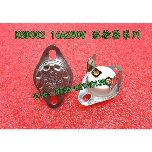 10pcs/Temperature control switch KSD301/KSD302 70 degree 16A 250V Normally closed N.C/Normally open N.O Temperature switch