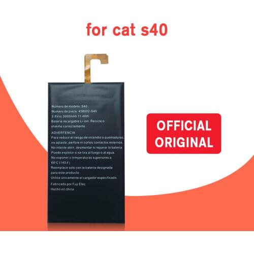 100% Original 3000Ah Battery Replacement for CAT S40 458002-S40 Batteries Bateria CAT S40 BATTERY