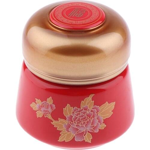 170ml Leakproof Empty Ceramic Loose Powder Makeup Case Tea Tin Pot Containers
