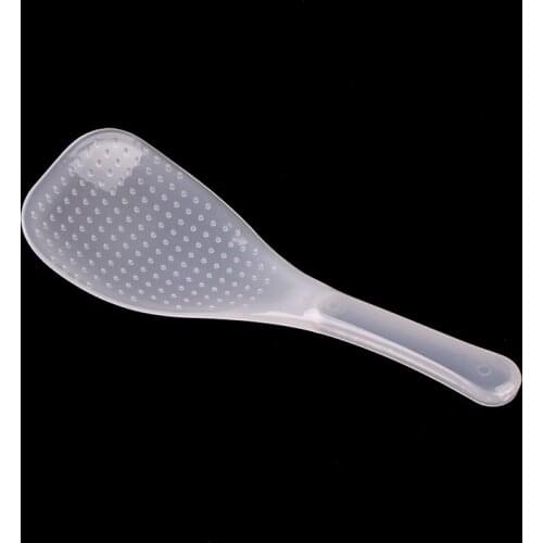2Pcs White Rice Paddle Plastic Meal Spoon Non Stick Kitchen Gadgets Hand Roll Spoons Rice Shovel