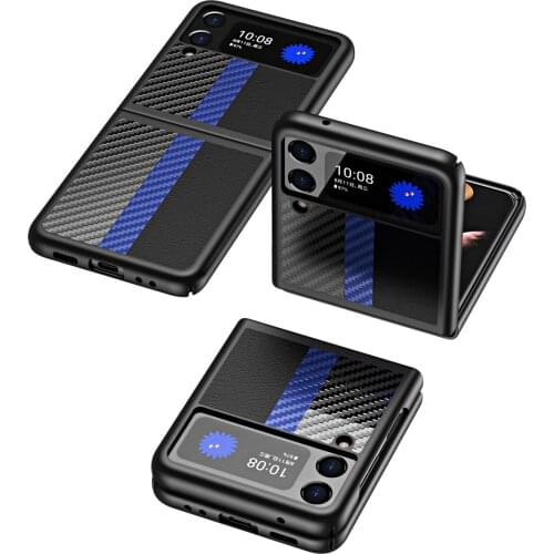 2021 Matte Carbon Fiber Ultra Thin Case for Samsung Galaxy Z Flip 3 5G Flip3 Z Fold 2 3 Fold3 Fold2 Anti-Sweat Cell Phone Cover