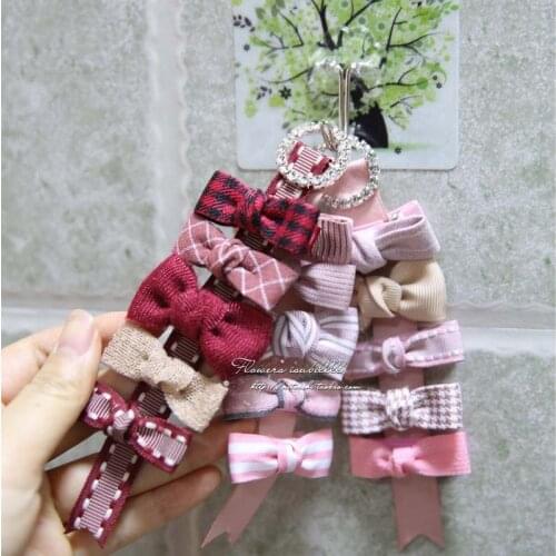 4pcs/set New Children Mini Cute Hair Clip Hair Accessories Boutique Headwear Baby Ribbon Bow Kids Baby Girls Fashion Hairpins