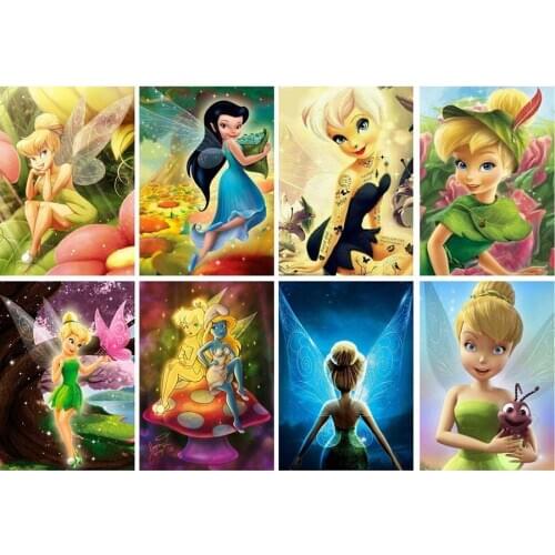 Full Square Drill Embroide 5D Diamond Painting"Cartoon princess Tink Bell"Embroidery Cross Stitch Mosaic Home Decor