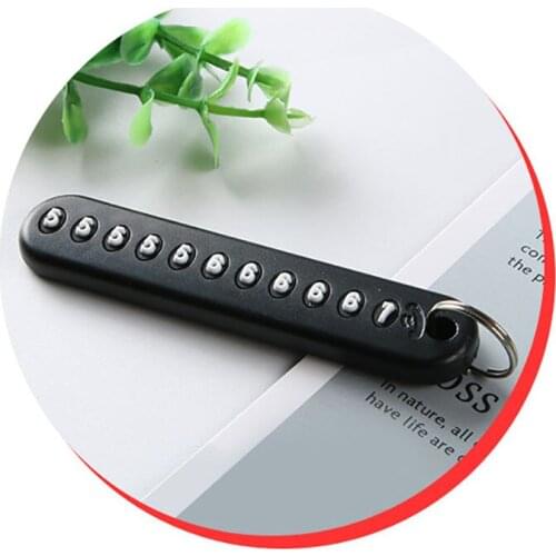 1 PC Anti-Lost Car Keychain Phone Number Card Keyring for Mitsubishi ASX Outlander Lancer Evolution Pajero Eclipse Grandis