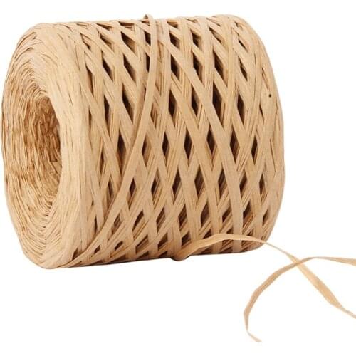 Raffia Paper Ribbon 200M Decoration Wedding Rope Ribbon for Natural Paper Twine Gift Party Easter Packing Craft Wrapping Y