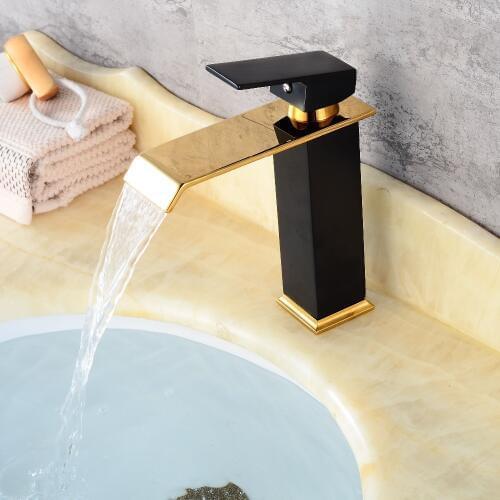BECOLA Black Bathroom Sink Mixer Faucet Basin Water Tap Oil Rubbed Finish Single Handle Hot And Cold Deck Mounted Eleg B2018A01B
