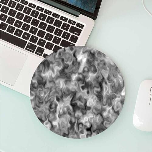 Color Black and White Background Best Round Mouse Pad Gaming Laptop Supplies Rubber Computer Desk Pad 20cmx20cm Keyboard Pad