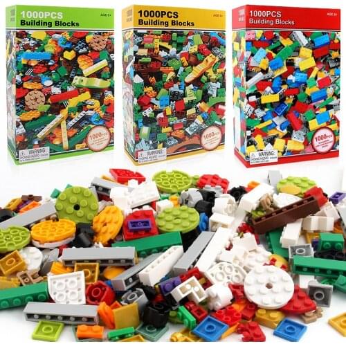 1000Pcs City DIY Creative Bricks Building Blocks Bulk Sets Friends Creator Classic Educational Toys for Children