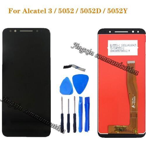 For Alcatel 5052 5052D 5052Y LCD display touch screen digitizer replaced for ALCATEL 3 LCD display component repair parts