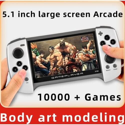 For PSP Gamepads Handheld Game Console 10000 Games 5.1-inch Large Screen Dual-grip Battery Life 3D Surround Music Read Books