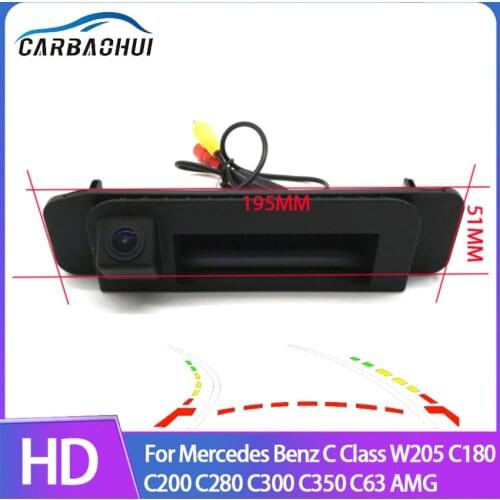 CCD HD Car Trunk Handle Rear View Camera for Mercedes Benz C Class W205 C180 C200 C280 C300 C350 C63 AMG 2014 2015~2019 2020